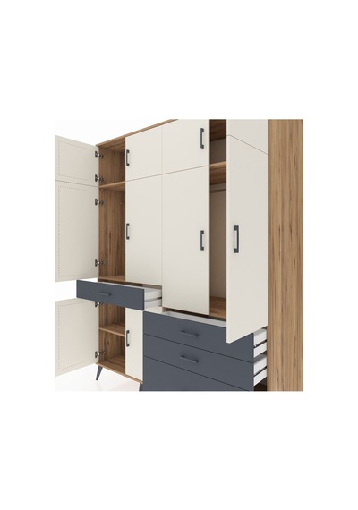 Kronos Gardrop 5 Raflı 4 Çekmeceli 2 Askılı 176x59x221 Çam-aytaşı/antrasit Aytaşı/antrasit Kronos Gardrop 5 Raflı 4 Çekmeceli 2 Askılı 176x59x221 Çam-aytaşı/antrasit Aytaşı/antrasit