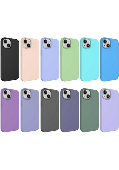 Apple Uyumlu iPhone 14 Plus Uyumlu Sıvı Teknolojili Silinebilir Sert Zore Kivi Kapak-mor -