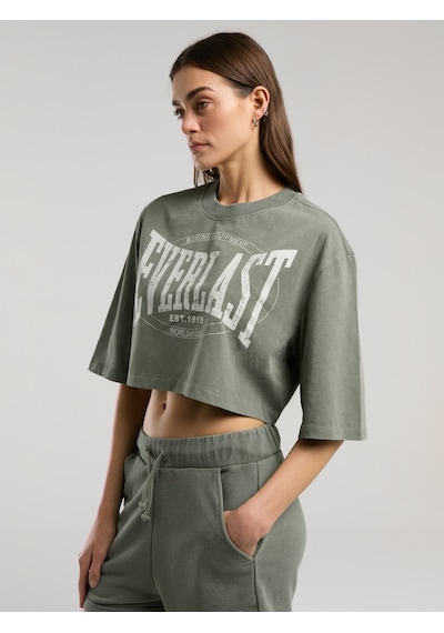 Everlast Authentic Boxing Wmn Haki Kadın Crop Tişört Haki