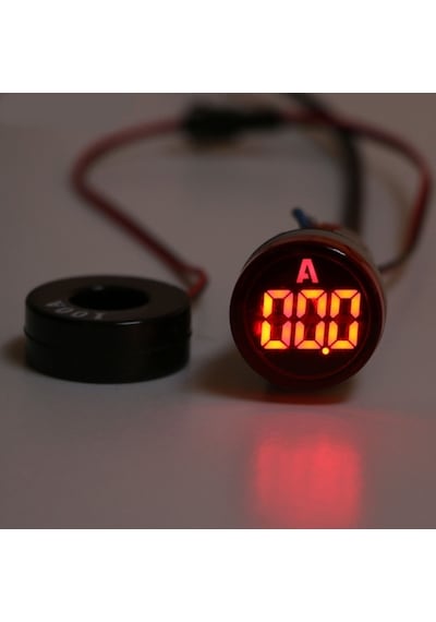 22Mm Dijital Ampermetre 0-100A Arası Ac Ampermetre Kırmızı