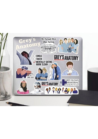 Grey's Anatomy Sticker Seti Laptop Ajanda Pc Tablet Telefon Defter Etiket Bullet Journal Diğer