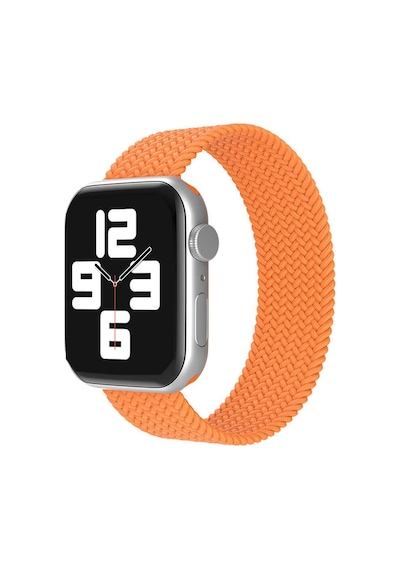 Wozlo Apple Uyumlu  Watch 1 2 3 4 5 6 7 8 Se Ultra Spor Loop Örgü Kordon M Beden 42/44/45mm - Turuncu