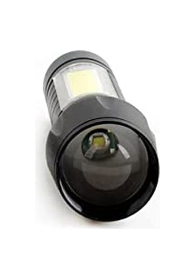 Ayrex Taktikal Led Mini Boy El Feneri, Polis Bekçi Feneri, Usb Şarjlı, Zoomlu Plastik Kutulu El Feneri