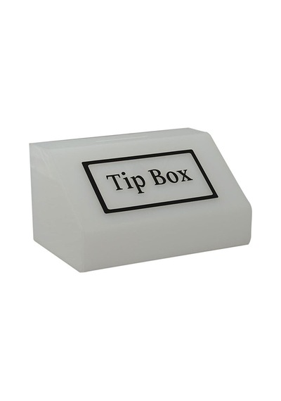 Asma Kilitli Pleksi Tip Box Bahşiş Kutusu Buz Beyazı 20x13xh12 Cm
