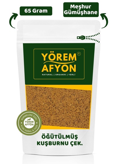 Yörem Afyon Meşhur Gümüşhane Yöresinden Taze Öğütülmüş Doğal Toz Kuşburnu, Yabangülü Rosa Canina 65gr.