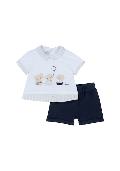 Chicco Takım / /t-shirt+pantalon 09073831000000 000038 Whıte & Blue Beyaz - Mavi