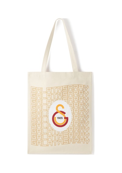 Gsstore Galatasaray Oval Logolu Gabardin Bez Torba Çanta 35 40cm U251330 Ekru