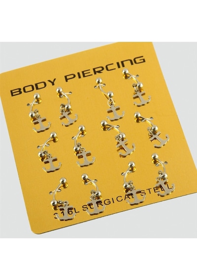 Çapa Çelik Piercing 1 Csmtex - 44 Adet-gümüş Rengi Çok Renkli