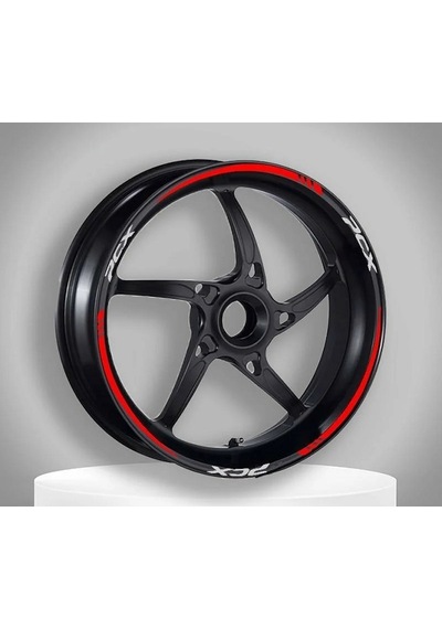 Reflektör Kırmızı Iv Honda Pcx 150 Uyumlu Jant Şeridi Renkli