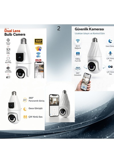 Casacop 4 MPCasacop Akıllı WiFi Güvenlik Kamerası – Çift Lens Hareket Takipli