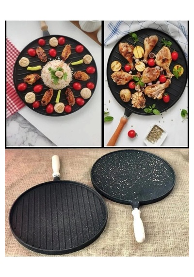 Viatom Döküm Granit Gözleme Izgar Tavası 36 Cm