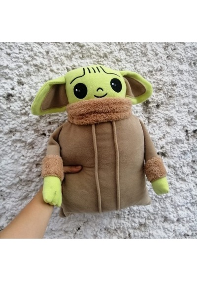 Dükkan Design Star Wars Master Baby Yoda Peluş Puf Yastık Yeşil