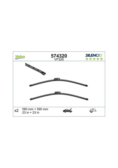 Valeo 574320 On Silecek Seti 4e0998002