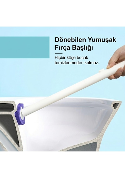32 Adet 4 Paket Lavanta Premium Deterjanlı Tek Kullanımlık Tuvalet Temizleme Süngeri Duvara Mo