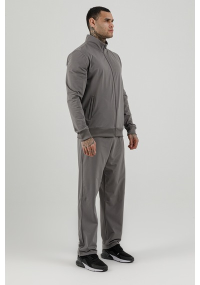 Airlife Sportswear Tam Boy Fermuarlı Erkek Dik Yakalı Eşofman Takımı Gri