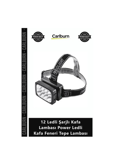 Özel Üretim Avcı Kampçı Feneri Uzun 12 Ledli Şarjlı Kafa Lambası Power Ledli Kafa Feneri Tepe Lambas Diğer
