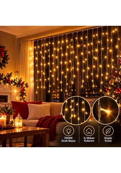 Ack 9w 192 Led'li İç Mekan Saçak Işık 3000k As90-00800f Flaşlı