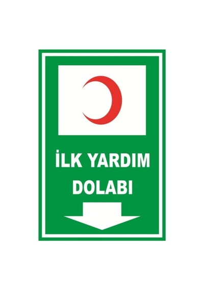 İlk Yardım Dolabı İkaz Levhası 20x30 Cm - 906256675