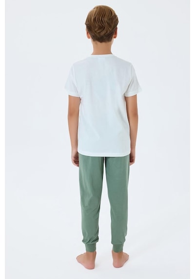 U.S. Polo Assn. Erkek Çocuk Kısa Kollu Pijama Takım Bej-2311 Bej