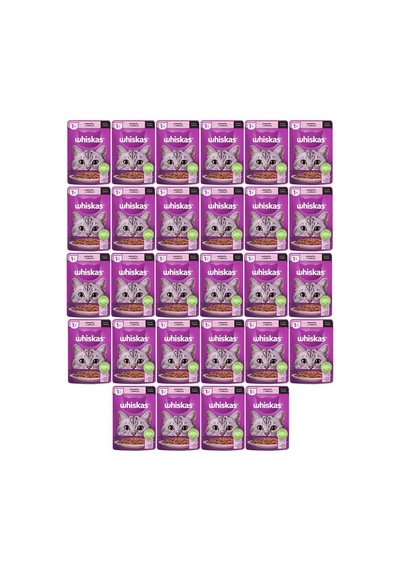 Whiskas Pouch Sos İçinde Somonlu Yetişkin Kedi Konservesi 28 x 85 G