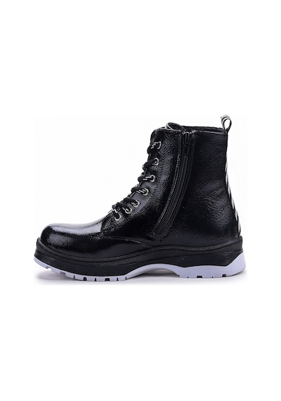 Kiko Kids Termo Taban Kız Çocuk Bot 621 Kırışık Taşlı Siyah