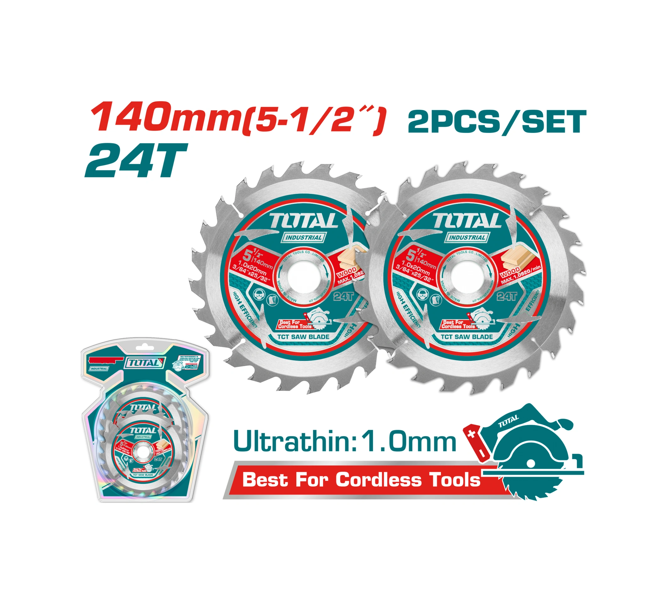 Total Yedek Daire Testere Bıçağı 140 Mm Tac2331403