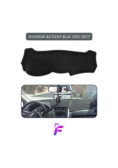Hyundai Accent Blue 2011-2017 Torpido Örtüsü Güneşten Korur Kolay Montaj Tam Uyum Tc38 Gri