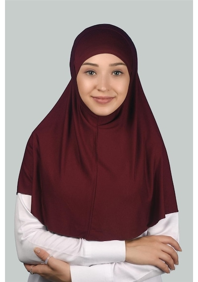 Altobeh İkili Set Pratik Eşarp Hazır Türban Ve Hijab Tesettür Bonesi Bordo