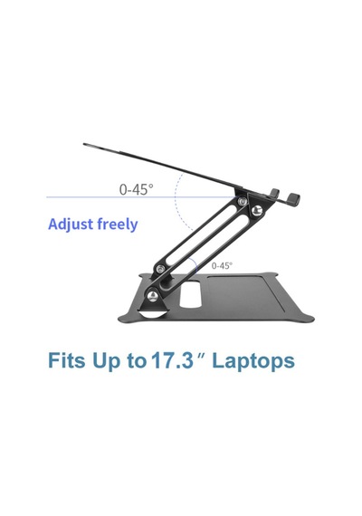 Aliminyum Ayarlı Laptop Apple Uyumlu MacBook Notebook Yükseltici Tutucu Cin273 Siyah
