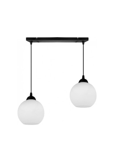Riolıght Modern,retro,vintage Opal Beyaz Camlı 2xe27 Sıralı Siyah