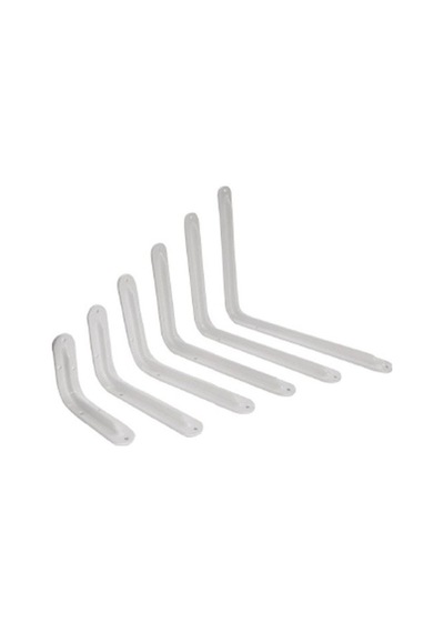 Metal Raf Ayağı 2'li Set / Çiçeklik / Kitaplık / Beyaz Renkli (2 Adet Raf Ayağı + Dubel + Vida)