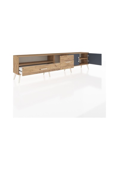 Arges Tv Ünitesi 2 Raflı 2 Çekmeceli 2 Kapaklı 220x30x51 Çam-antrasit/çam Antrasıt/atlas Çam - Atlas Çam Arges Tv Ünitesi 2 Raflı 2 Çekmeceli 2 Kapaklı 220x30x51 Çam-antrasit/çam Antrasıt/atlas Çam - Atlas Çam