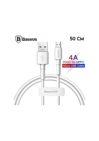 Baseus Mini White Micro Usb 4a Oppo Vıvo Dash Usb Şarj Kablosu 0.5cm- 5775 Mh-hs6385-6631