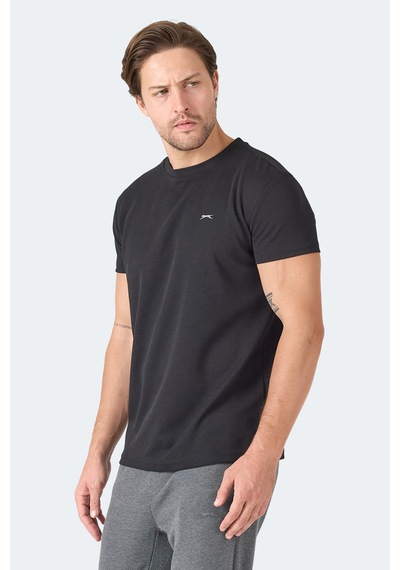 Slazenger OMAR KTN Erkek  Siyah Tişört