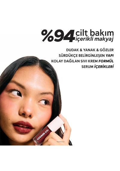 Allık Ruj Göz Farı Glow Tint Bold Burgundy Nemlendirici Makyaj Bordo Hyaluronik Asit Peptit