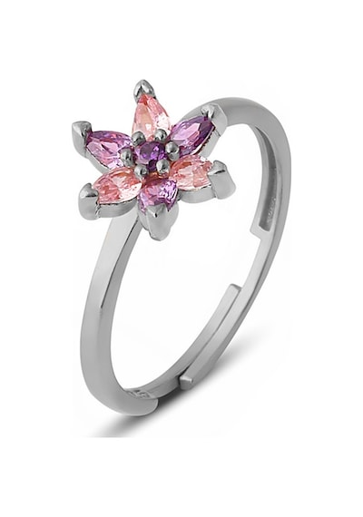 Zanaatsilver 925 Ayar Gümüş Ametist-pembe Taşlı Rodyum Kaplama Yüzük