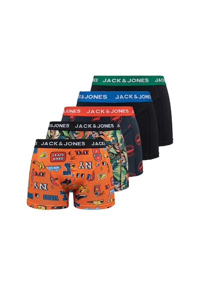 Jack & Jones Karışık 5'Li Boxer Paketi-Elements 12250110 Navy Blazer