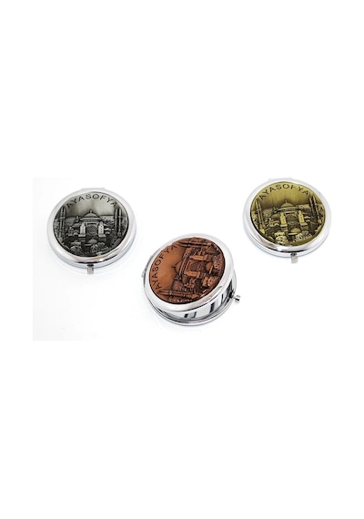 Metal İstanbul Temalı Yöresel Kabartmalı El Aynası 2alk110 İtdkh002k2alk110
