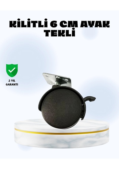 Hubrendy Tekno 6 Cm Kilitli Tekerlek Ayak Tek Adet 16063626