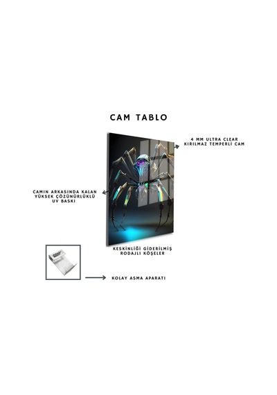 Space/uzay Yapay Zeka Özel Tasarım Cam Tablo Ofis, Mutfak Çocuk Odası, Salon 206