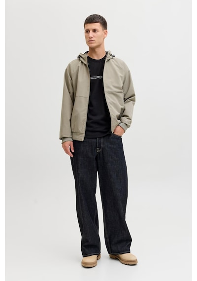 Jack & Jones Jcofusıon Erkek Basic Tişört Bisiklet Yaka, Göğüs Logolu Siyah