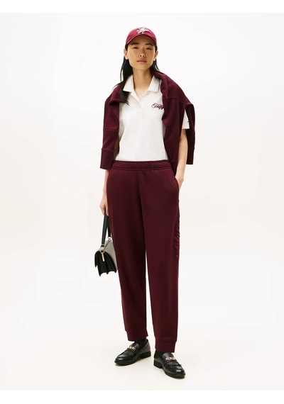 Tommy Hilfiger Scrıpt Terry Sweatpa, Xıh Bordo Kadın Eşofman Altı