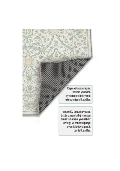 Dekoratif Halı Kaymaz Taban Leke Tutmaz Yıkanabilir Kilim Özel Ölçü Salon Halısı 3039