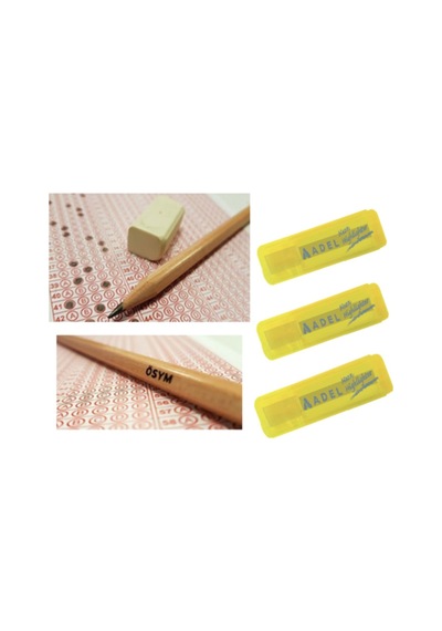 Adel Fosforlu Kalem 3 Adet Sarı Renk Faber-castell Natural Ösym Kurşun Kalemi 10"lu 2,5b Diğer