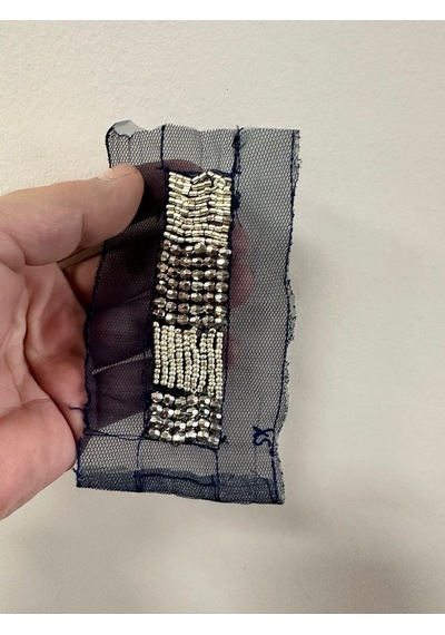 Boncuk İşleme Apolet Arma Dikiş Aplike 9x3 Cm