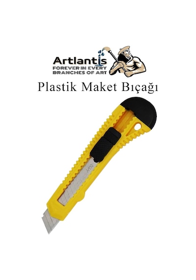 Maket Bıçağı Plastik Büyük Boy 1 Adet 18 Mm Plastik Falçata Bıçağı Büyük Boy