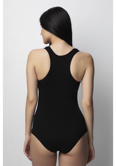 6 Adet Özlem Bayan Sporcu Kancalı Çıtçıtlı Body 309 Siyah