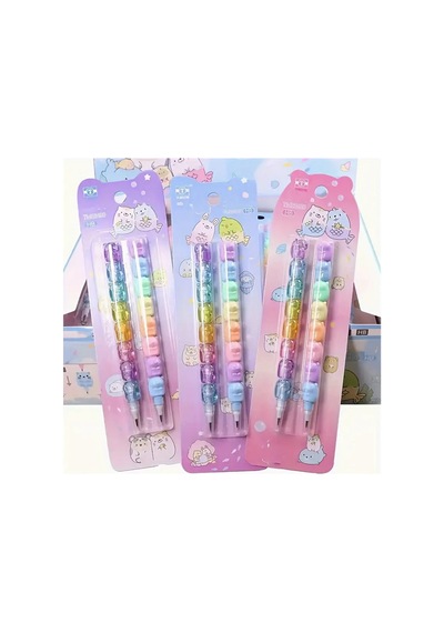 My Balli Store 2 Adet Bina Bloklu Kalem Seti Mavi