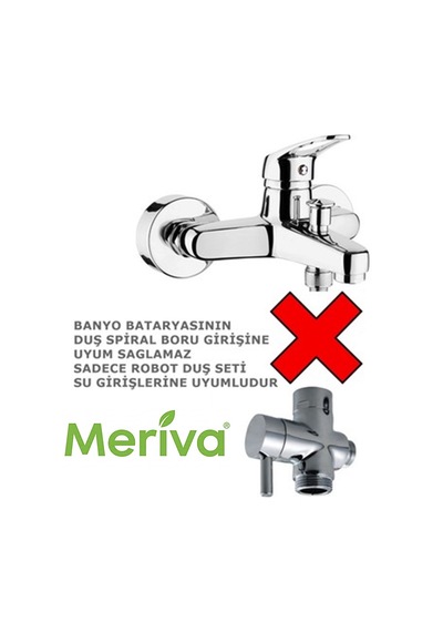 Meriva M88 Banyo Robot Duş Seti Yönlendirici Musluk Krom