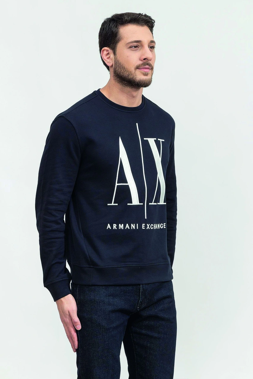 Armani Exchange Armani Bisiklet Yaka Erkek Sweat Lacivert